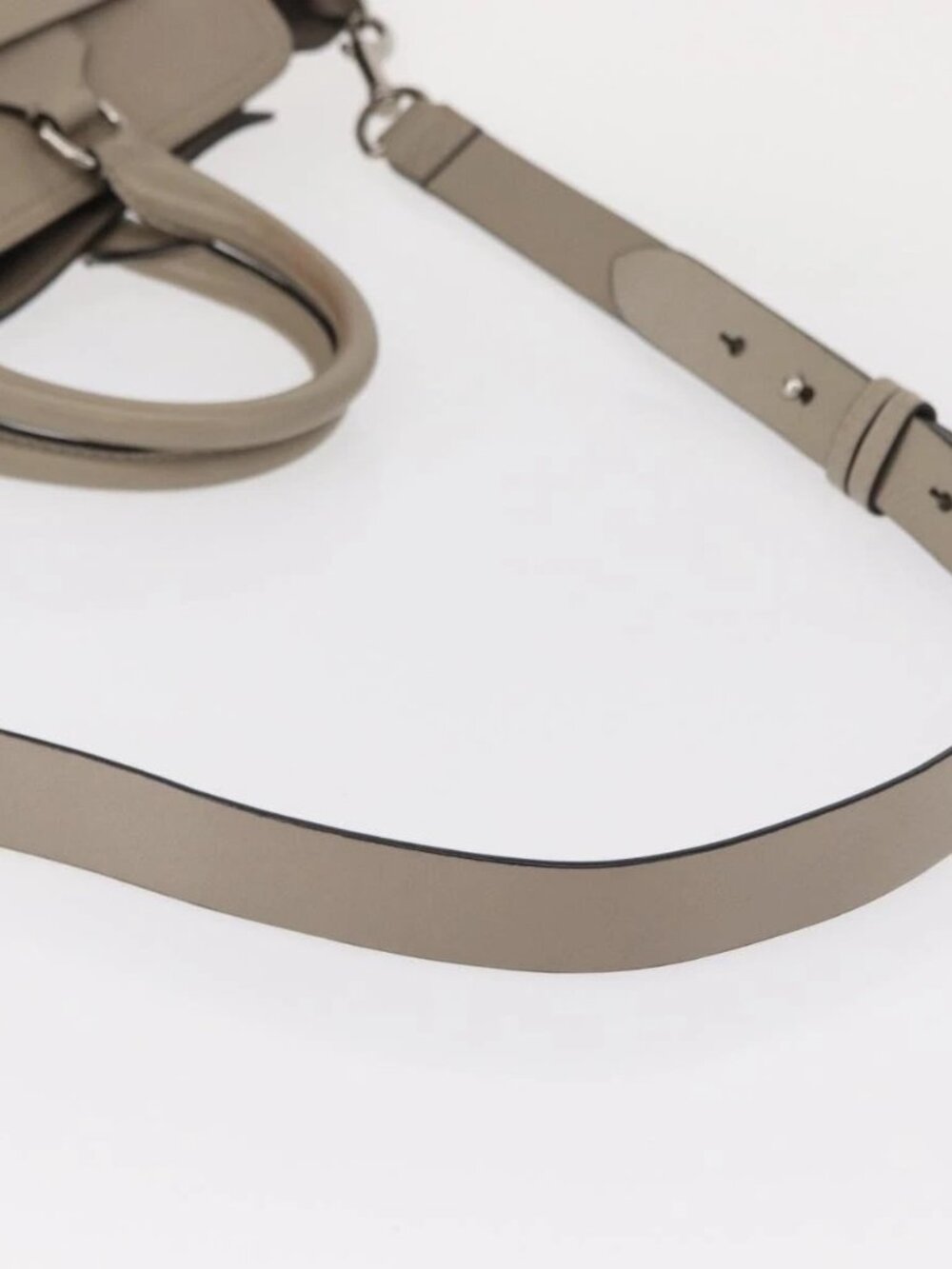 BURBERRY Medium Belt Bag Hand Bag Canvas 2way Beige Silver Auth 149727 - Picture 11 of 16